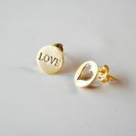 Love & Heart Earring -silv..