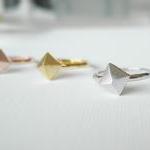 Pyramid Ring In Silver, Ad..