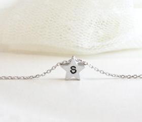  Personalized initial heart necklace, initial jewelry