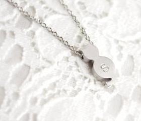  Personalized initial cat necklace, initial jewelry, best friend necklace, friendship