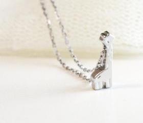  Tiny giraffe necklace, giraffe charm