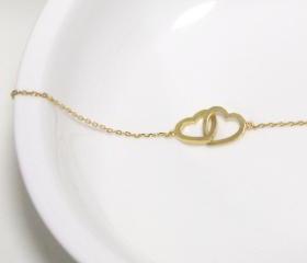  Heart 2 Heart necklace, everyday jewelry, delicate minimal jewelry